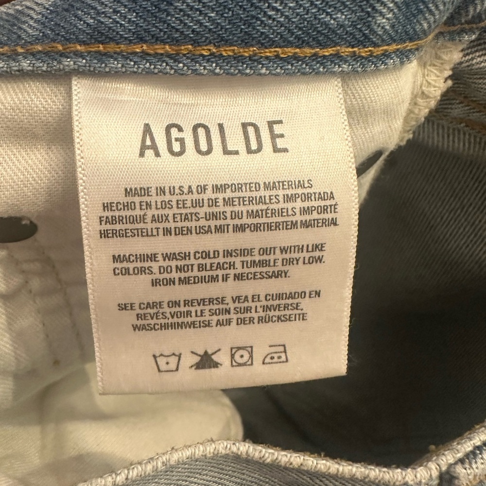 AGOLDE Riley Cropped Distressed Jeans - Picture 3 of 9